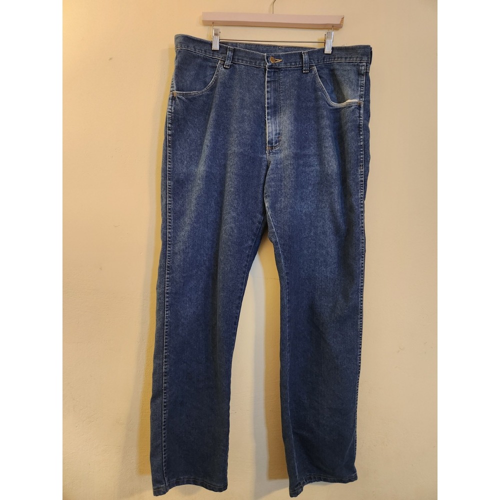 Wrangler Men's Size 38x32(Actual36x32) Regular Fit 100% Cotton  Bluè Denim Jeans